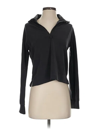 Pre-owned Athleta Cardigan Sweater In Black