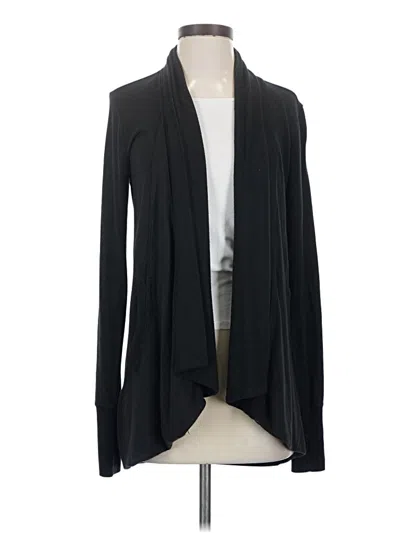 Pre-owned Athleta Cardigan Sweater In Black