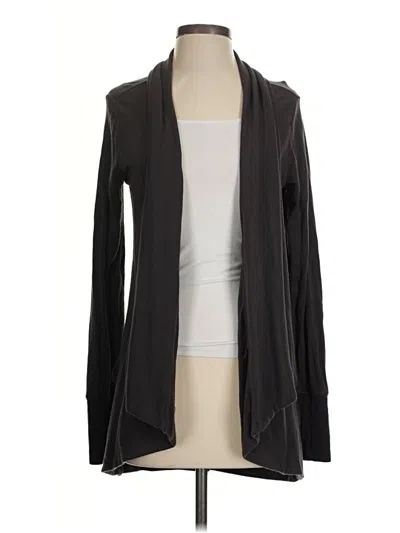 Pre-owned Athleta Cardigan Sweater In Black