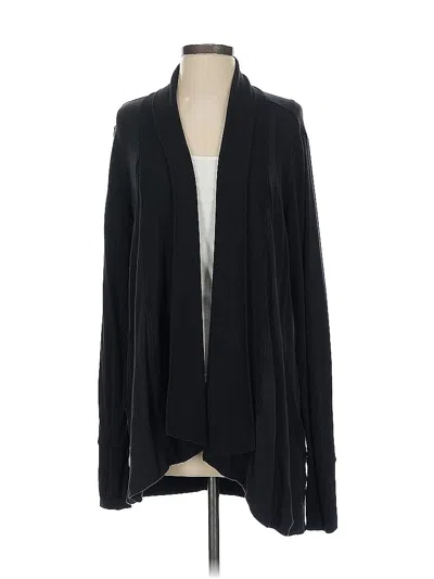 Pre-owned Athleta Cardigan Sweater In Black