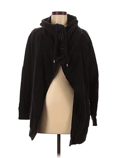 Pre-owned Athleta Cardigan Sweater In Black