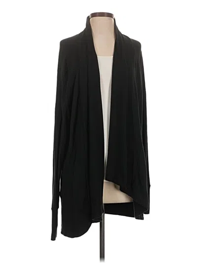 Pre-owned Athleta Cardigan Sweater In Black