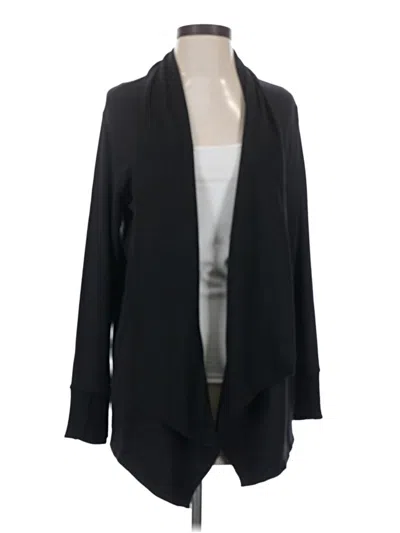 Pre-owned Athleta Cardigan Sweater In Black