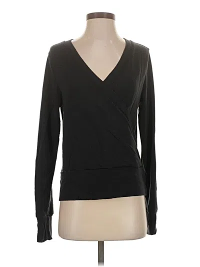 Pre-owned Athleta Cardigan Sweater In Black