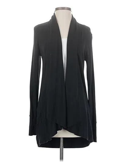 Pre-owned Athleta Cardigan Sweater In Black