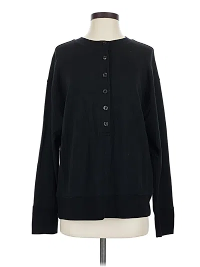 Pre-owned Athleta Cardigan Sweater In Black