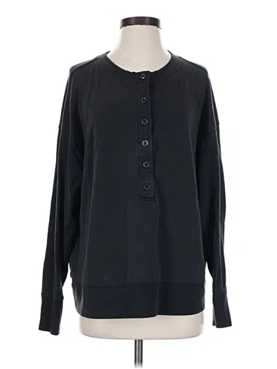 Pre-owned Athleta Cardigan Sweater In Black