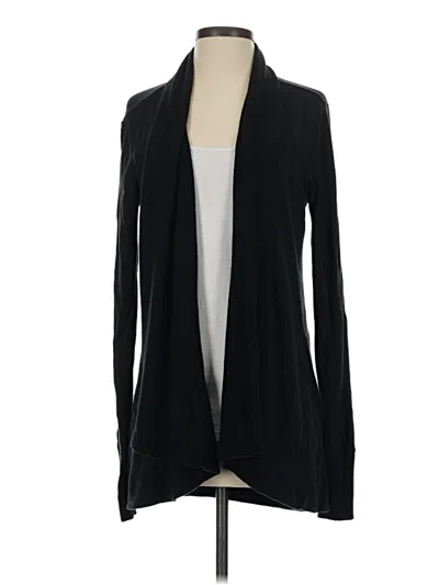 Pre-owned Athleta Cardigan Sweater In Black