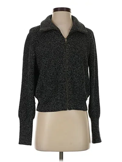 Pre-owned Athleta Cardigan Sweater In Black