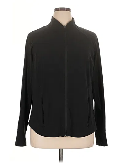 Pre-owned Athleta Cardigan Sweater In Black