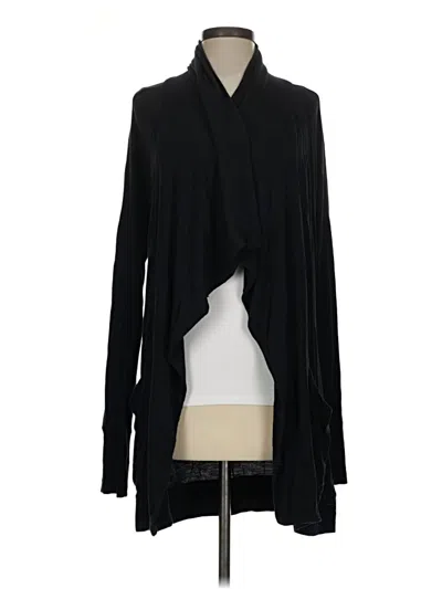Pre-owned Athleta Cardigan Sweater In Black