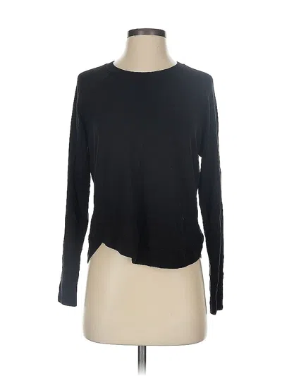 Pre-owned Athleta Cardigan Sweater In Black