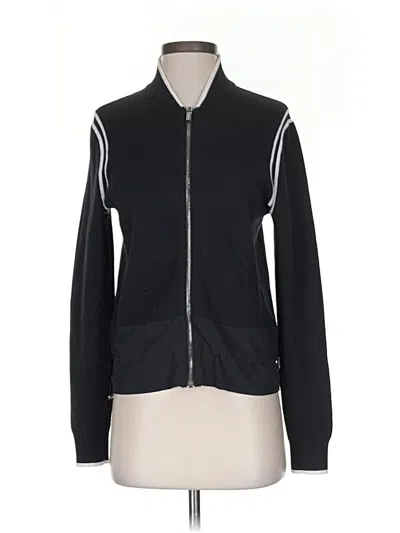 Pre-owned Athleta Cardigan Sweater In Black