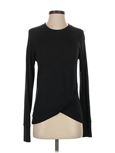Pre-owned Athleta Cardigan Sweater In Black