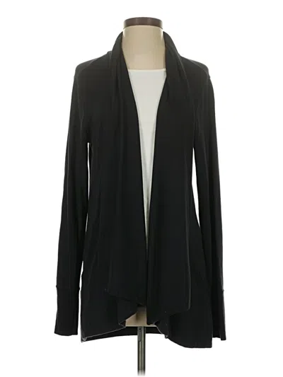 Pre-owned Athleta Cardigan Sweater In Black