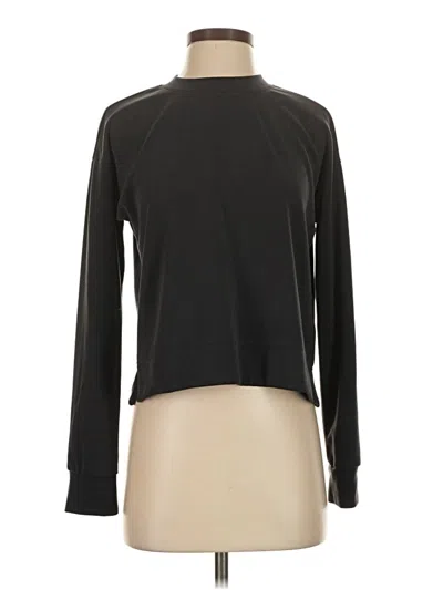Pre-owned Athleta Cardigan Sweater In Black
