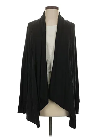 Pre-owned Athleta Cardigan Sweater In Black