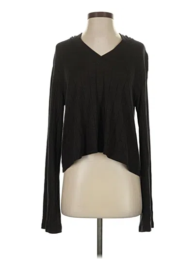 Pre-owned Athleta Cardigan Sweater In Black