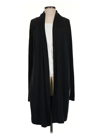Pre-owned Athleta Cardigan Sweater In Black
