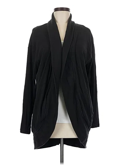 Pre-owned Athleta Cardigan Sweater In Black