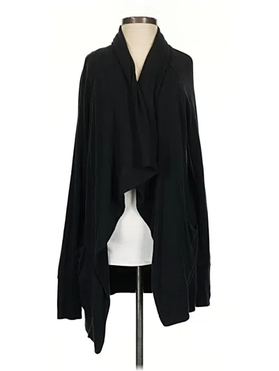 Pre-owned Athleta Cardigan Sweater In Black