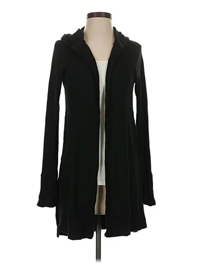 Pre-owned Athleta Cardigan Sweater In Black