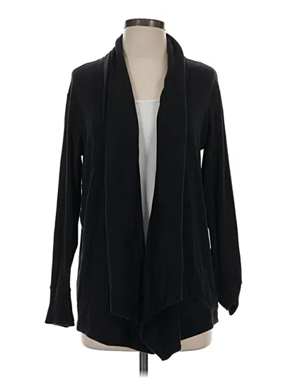 Pre-owned Athleta Cardigan Sweater In Black