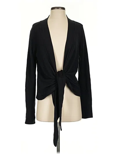 Pre-owned Athleta Cardigan Sweater In Black