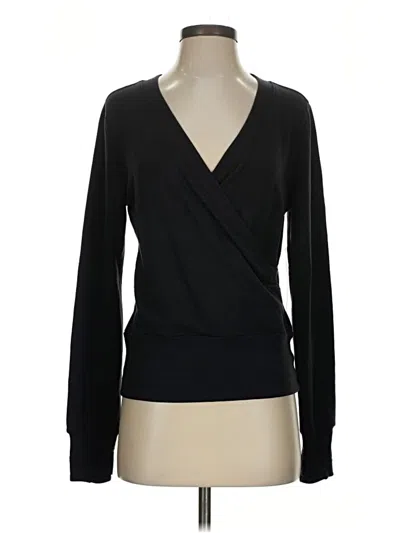 Pre-owned Athleta Cardigan Sweater In Black