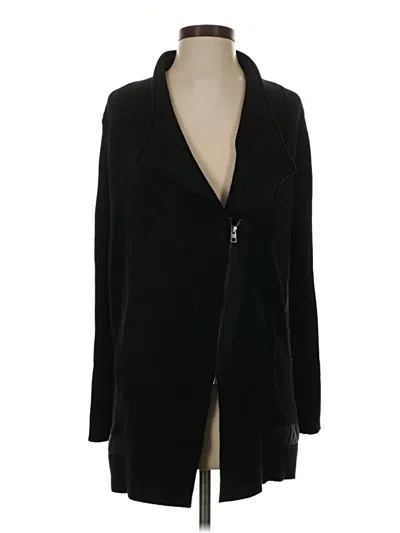 Pre-owned Athleta Cardigan Sweater In Black
