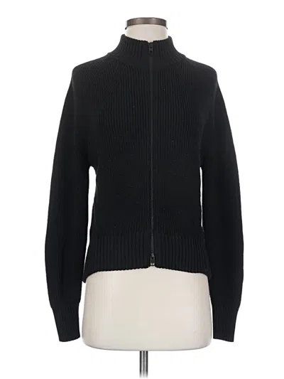 Pre-owned Athleta Cardigan Sweater In Black
