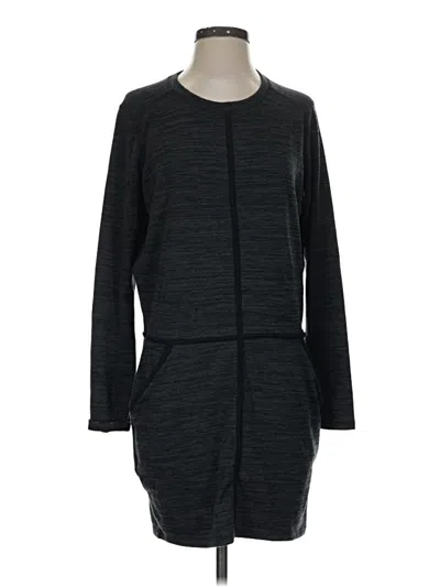 Pre-owned Athleta Cardigan Sweater In Black