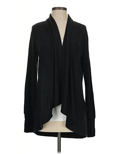 Pre-owned Athleta Cardigan Sweater In Black