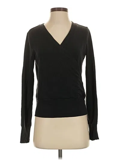 Pre-owned Athleta Cardigan Sweater In Black