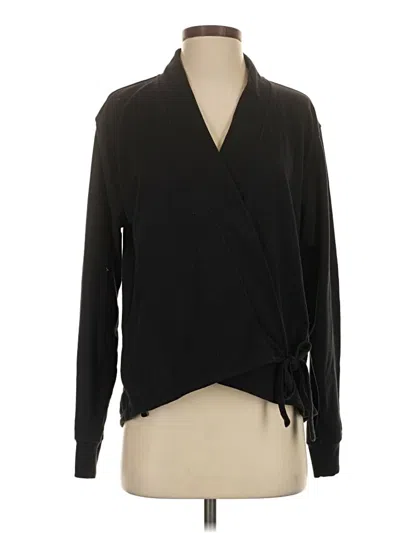 Pre-owned Athleta Cardigan Sweater In Black