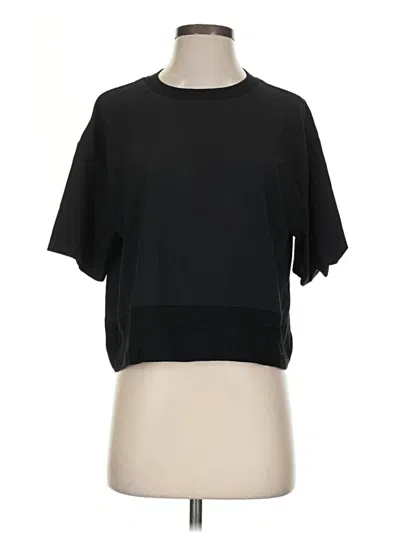 Pre-owned Athleta Cardigan Sweater In Black