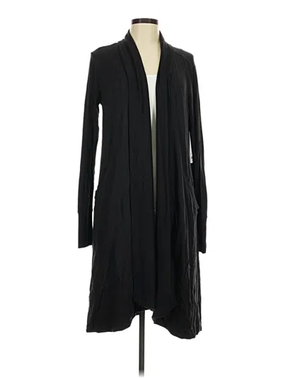 Pre-owned Athleta Cardigan Sweater In Black