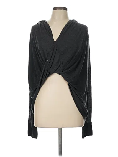 Pre-owned Athleta Cardigan Sweater In Black