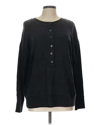 Pre-owned Athleta Cardigan Sweater In Black