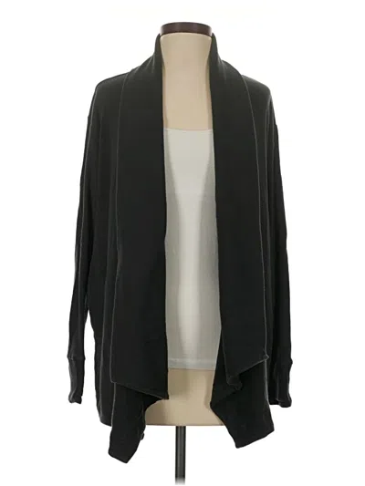 Pre-owned Athleta Cardigan Sweater In Black