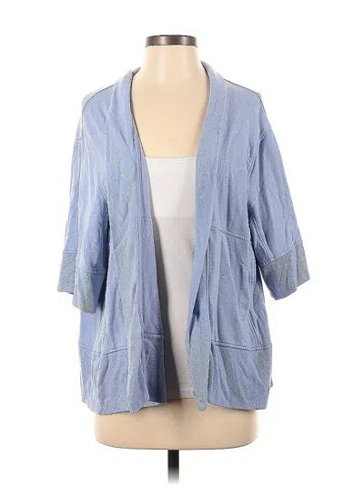Pre-owned Athleta Cardigan Sweater In Blue