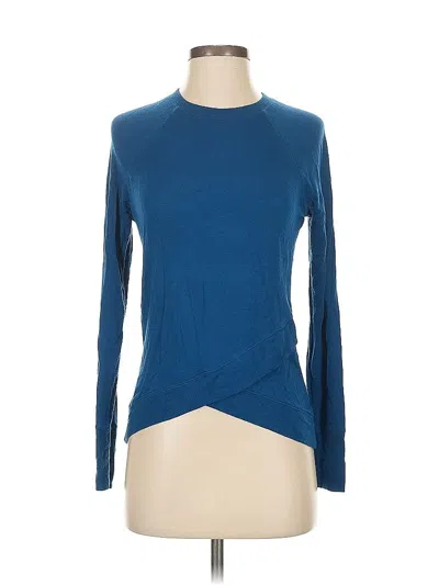 Pre-owned Athleta Cardigan Sweater In Blue