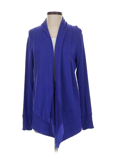 Pre-owned Athleta Cardigan Sweater In Blue