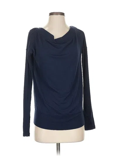 Pre-owned Athleta Cardigan Sweater In Blue