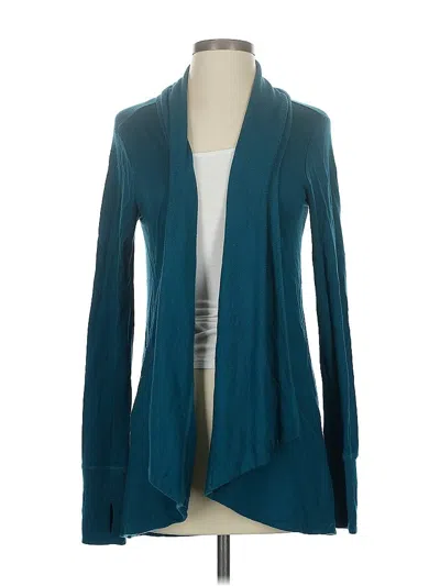 Pre-owned Athleta Cardigan Sweater In Blue