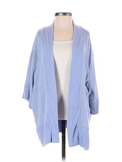 Pre-owned Athleta Cardigan Sweater In Blue