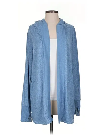 Pre-owned Athleta Cardigan Sweater In Blue