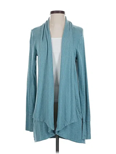 Pre-owned Athleta Cardigan Sweater In Blue