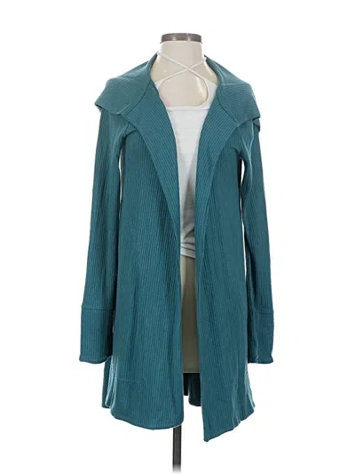 Pre-owned Athleta Cardigan Sweater In Blue