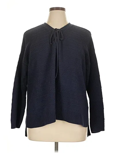 Pre-owned Athleta Cardigan Sweater In Blue